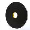 3M Vinyl Foam Tape 4508, Black, 1 In X 36 Yd, 125 Mil 7000047497